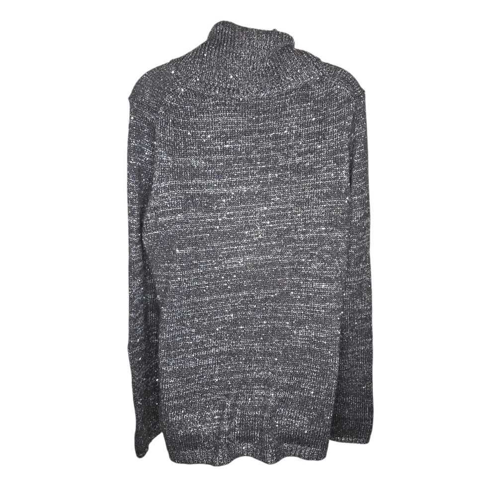 White House Black Market Whbm Metallic Sequin Cowl Neck Sweater XL - Picture 2 of 5